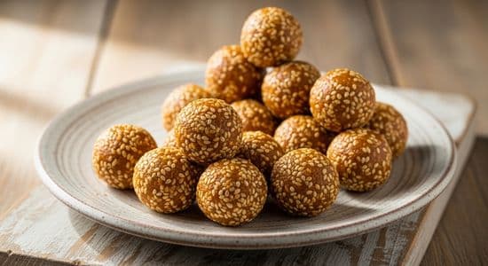 Healthy Jaggery Til Ladoo