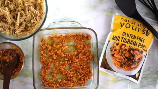 Tofu Pizza Pasta Casserole | Pizza Pasta Bake