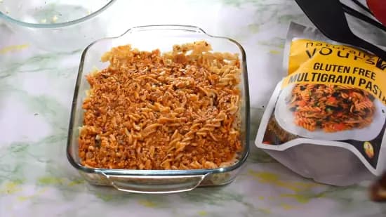 Tofu Pizza Pasta Casserole | Pizza Pasta Bake