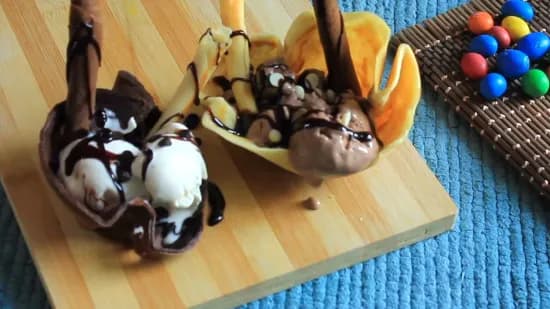 Eggless Ice-Cream Cones Waffle Sticks & Waffle Bowls