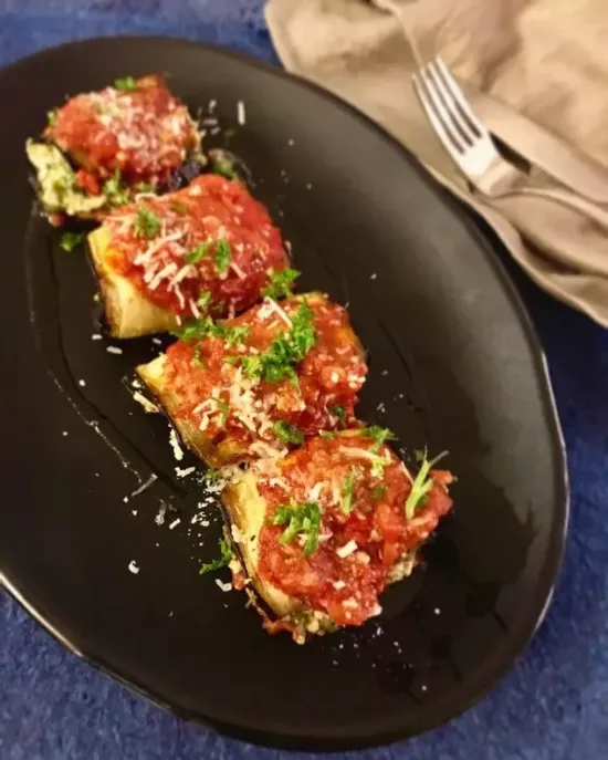 बेक्ड बैंगन रोल्स | Baked Eggplant Rolls