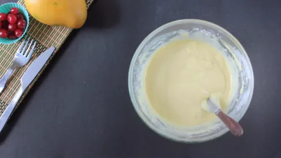 Eggless Mango Cake | No Oven Mango Cake