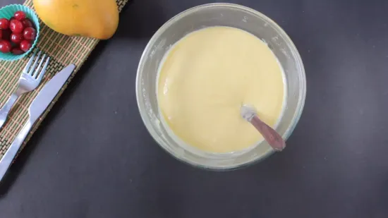 Eggless Mango Cake | No Oven Mango Cake