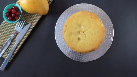 Eggless Mango Cake | No Oven Mango Cake