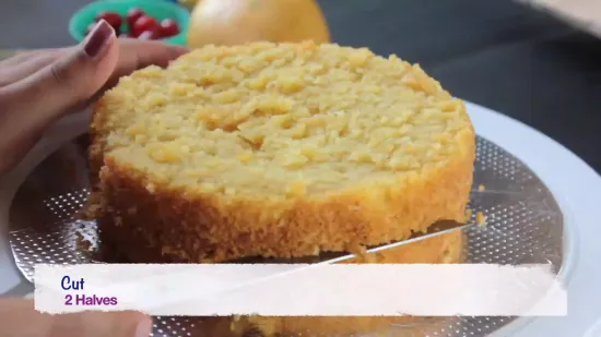 Eggless Mango Cake | No Oven Mango Cake