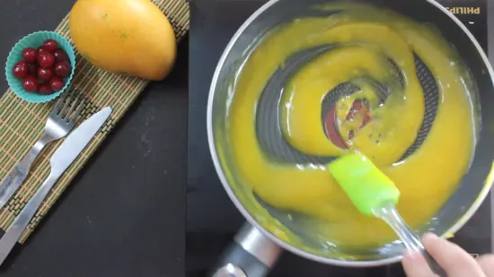 Eggless Mango Cake | No Oven Mango Cake