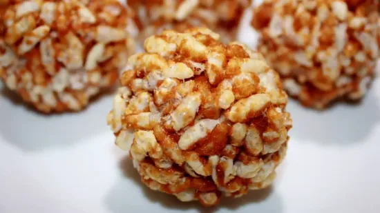 Puffed Rice Dessert | Murmura Gud Laddu