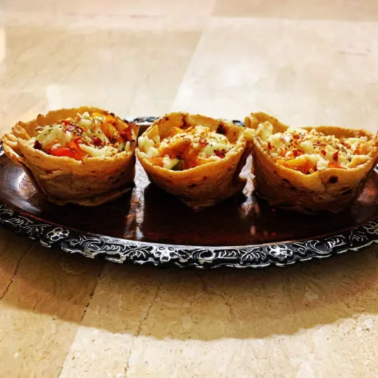 रोटी पिज्जा कप | Roti pizza cups