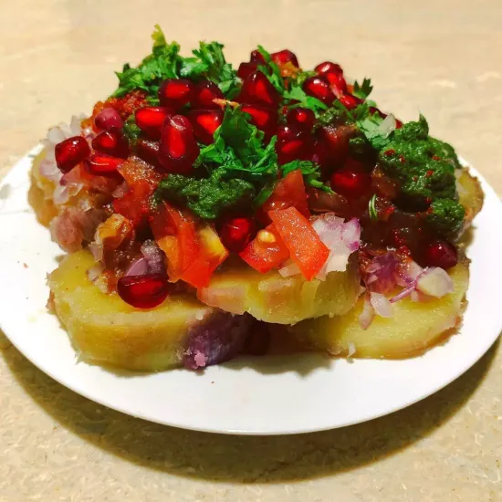 आलू चाट | Sweet potato chaat | How to make potato chaat