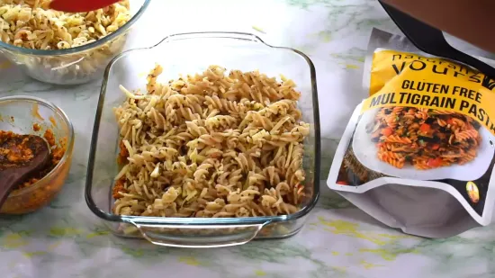 Tofu Pizza Pasta Casserole | Pizza Pasta Bake